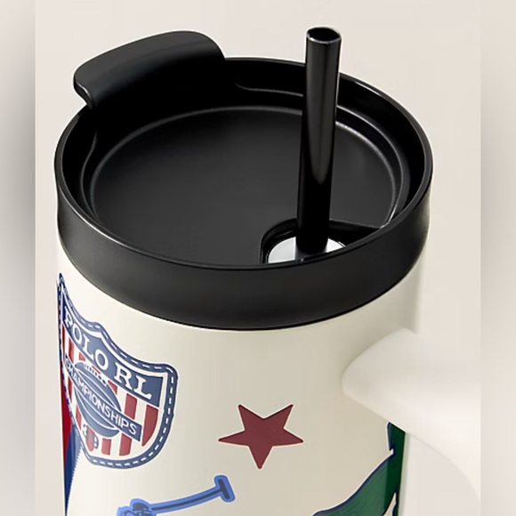 New🔥 Polo Ralph Lauren Pembroke Water Bottle & Straw - Picture 4 of 4